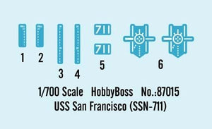Hobby Boss 87015 USS San Francisco (SSN-711) 1/700 – Bild 4