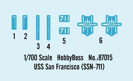 Hobby Boss 87015 USS San Francisco (SSN-711) 1/700 – Bild 4