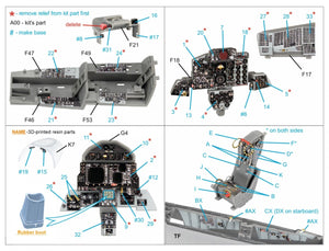 Quinta Studio QD+48342 F-4G late 3D-Printed &amp;amp; coloured Interior on decal paper (Meng) (with 3D-printed resin parts) 1/48 – zdjęcie 2