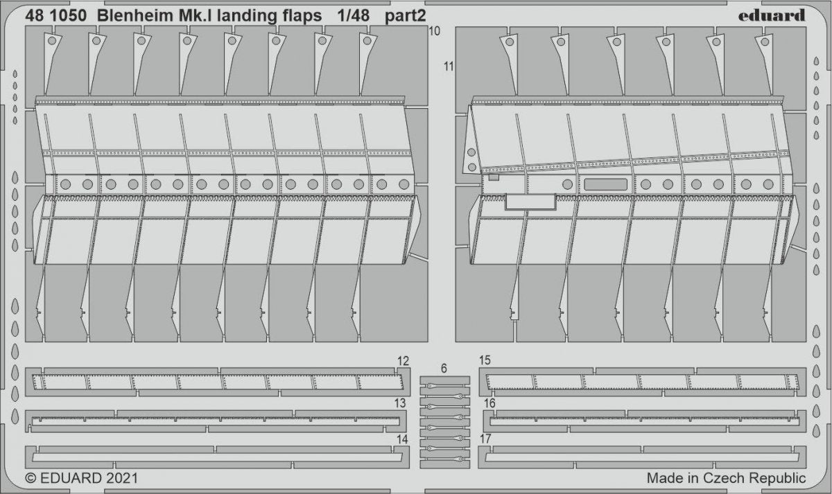 Eduard 481050 Blenheim Mk.I landing flaps AIRFIX 1/48 – obrázek 2