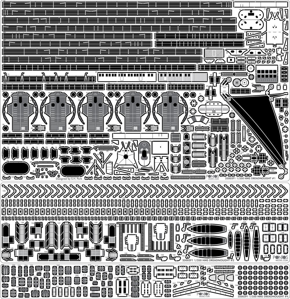 Pontos 35002F1 HMS Dreadnought Detail Up Set 1/350 – Bild 5
