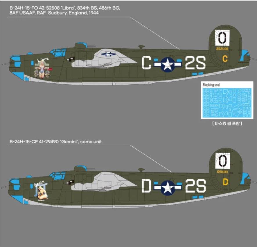 Academy 12584 USAAF B-24H Liberator Zodiac 1/72 – image 2