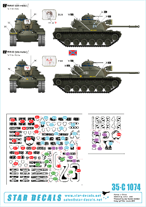 Star Decals 35-C1074 M48A3 Late model 1/35 – obrázek 2