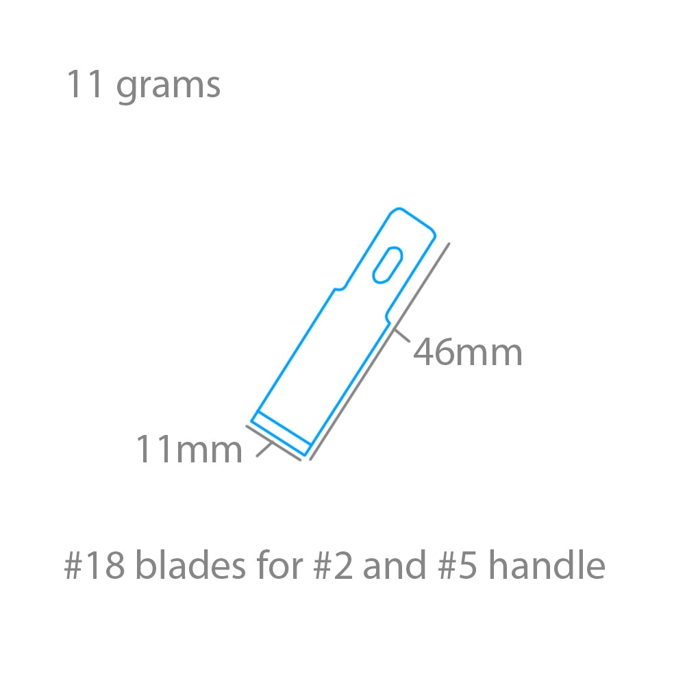 Modelcraft PKN2718 #18 Chiselling Blades x 5 For #2 or #5 Handles – obrázek 2
