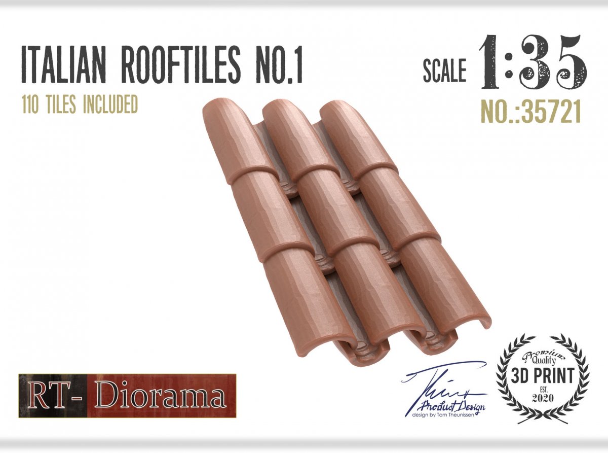 RT-Diorama 35721 Tuiles italiennes n° 1 1/35