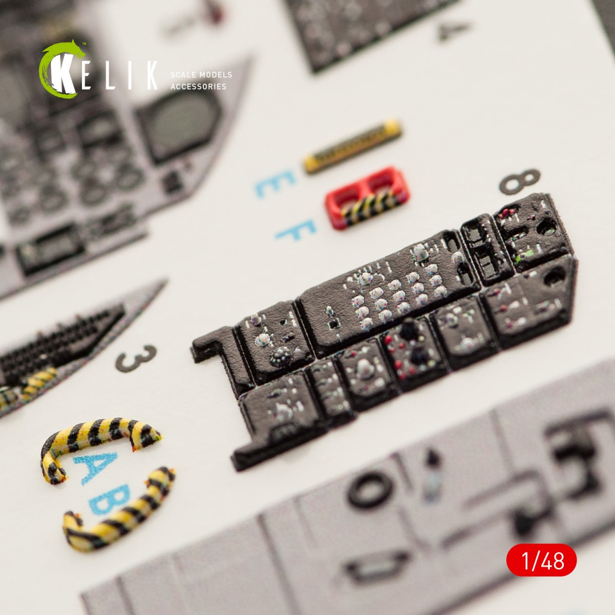 KELIK K48044 F-15C MSIP II EAGLE INTERIOR 3D DECALS FOR GWH KIT 1/48 – image 4