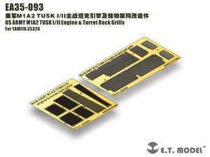 ET Model EA35-093 US ARMY M1A2 TUSK I/II Engine &amp;amp; Turret Rack Grills For TAMIYA 35326 1/35