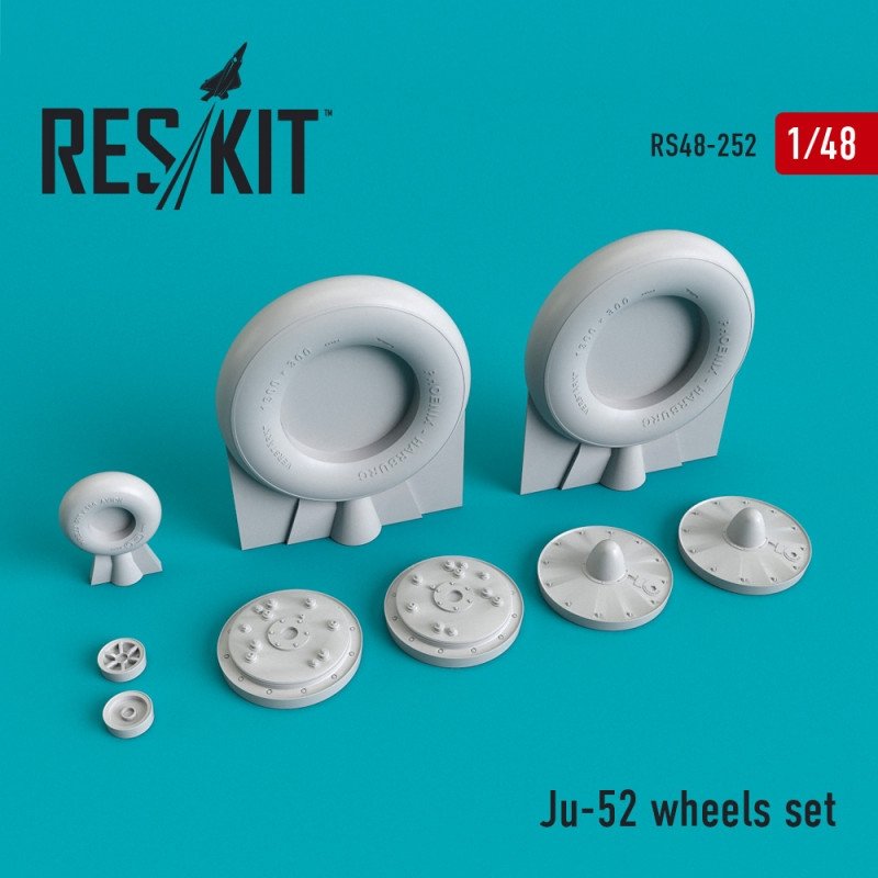 RESKIT RS48-0252 Jeu de roues Junkers Ju-52 1/48