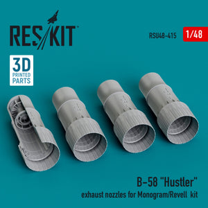 RESKIT RSU48-0415 Buses d&amp;#39;échappement B-58 « Hustler » pour maquette Monogram/Revell (impression 3D) 1/48