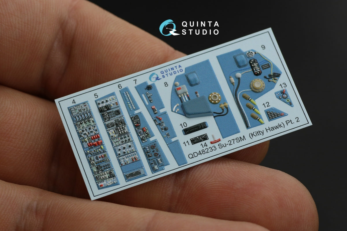 Quinta Studio QD48233 Su-27SM 3D-Printed &amp;amp; colored Interior on decal paper (KittyHawk) 1/48 – Bild 4