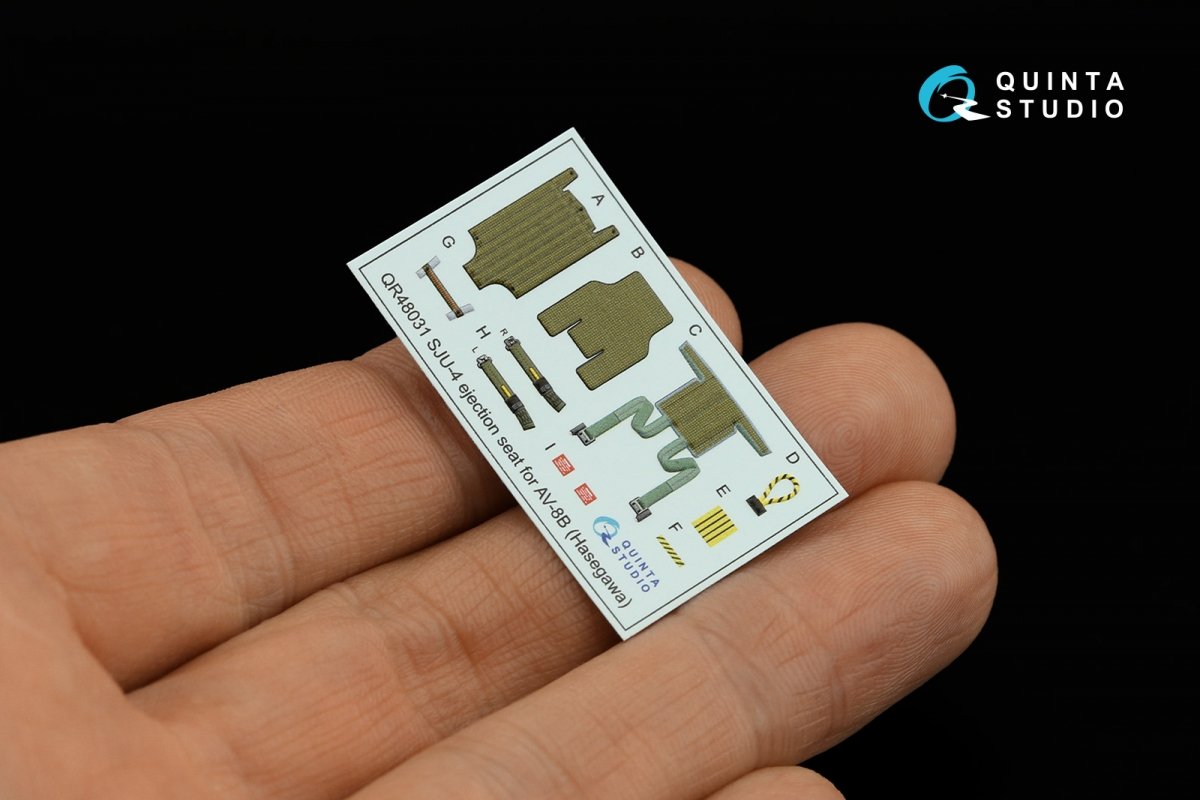 Quinta Studio QD48309 AV-8B Late 3D-Printed &amp;amp; colored Interior on decal paper (Hasegawa) 1/48 – image 5