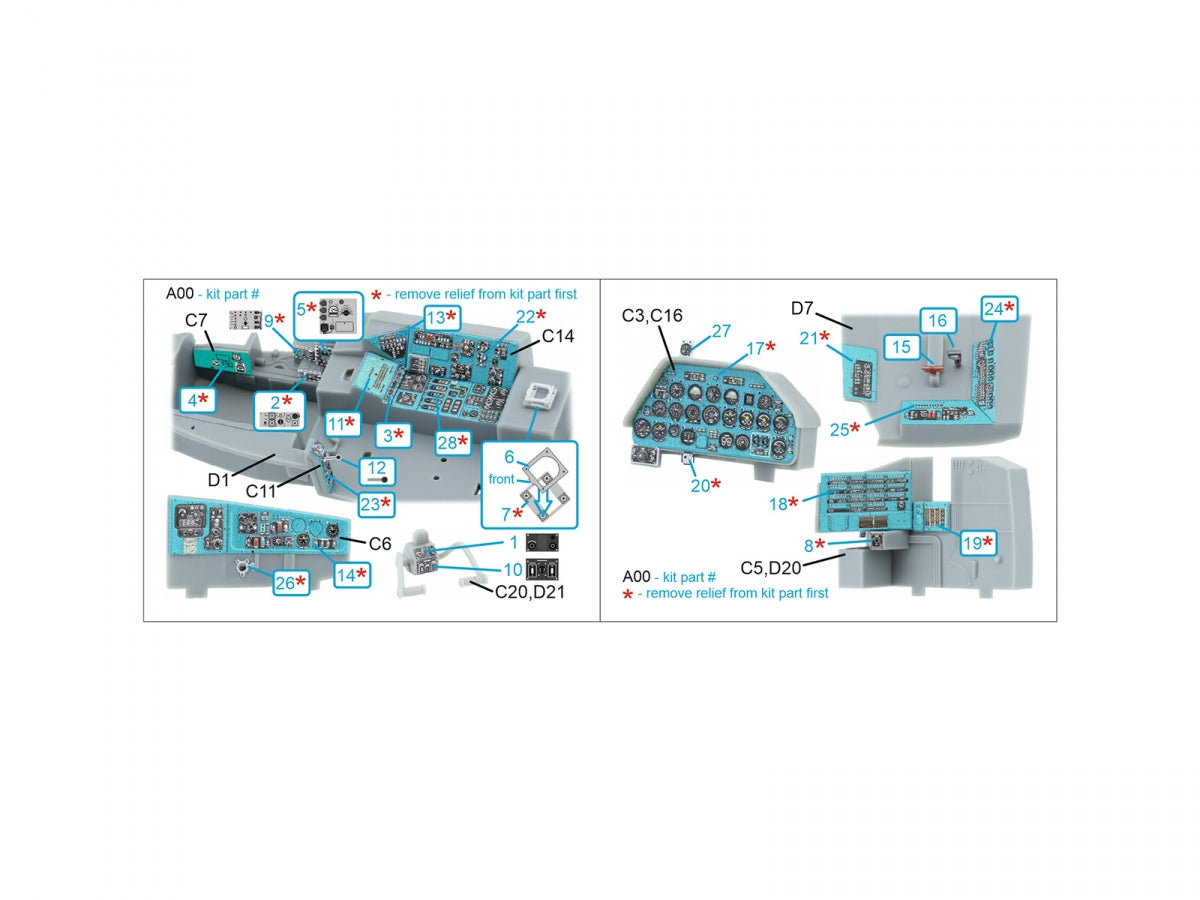 Quinta Studio QDS-48570 Mi-24A 3D-Printed &amp;amp; colored Interior on decal paper (Trumpeter) (small version) 1/48 – image 7