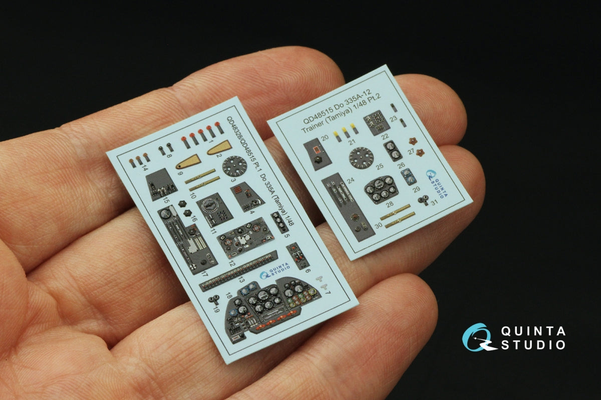 Quinta Studio QD48515 Do 335A-12 Trainer 3D-Printed &amp;amp; colored Interior on decal paper (Tamiya) 1/48 – Bild 4