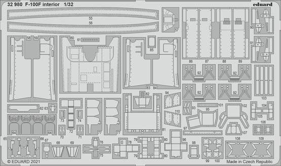 Eduard 32980 F-100F interior for TRUMPETER 1/32 – image 2