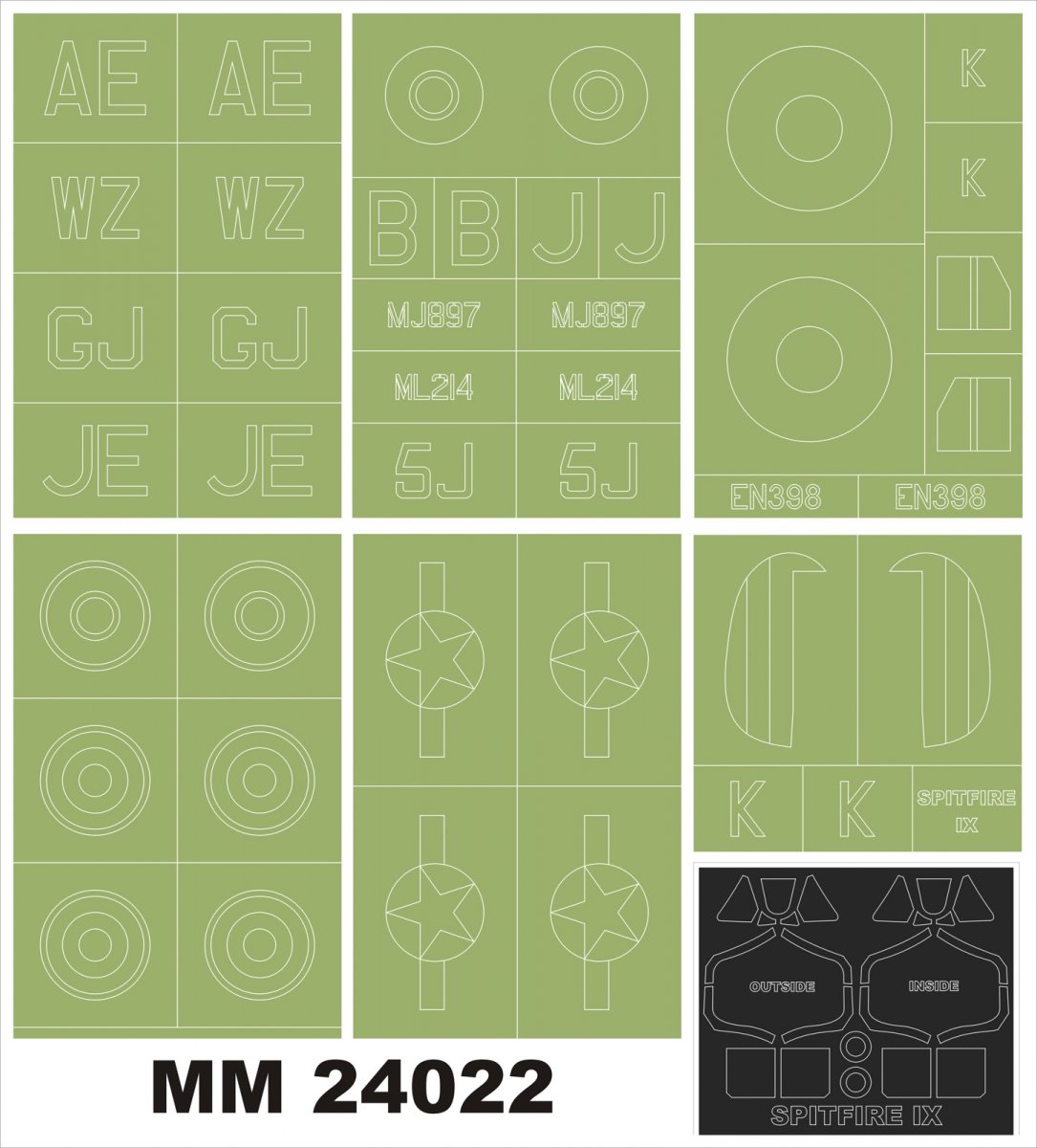 Montex MM24022 SITFIRE IX pour AIRFIX A17001 1/24