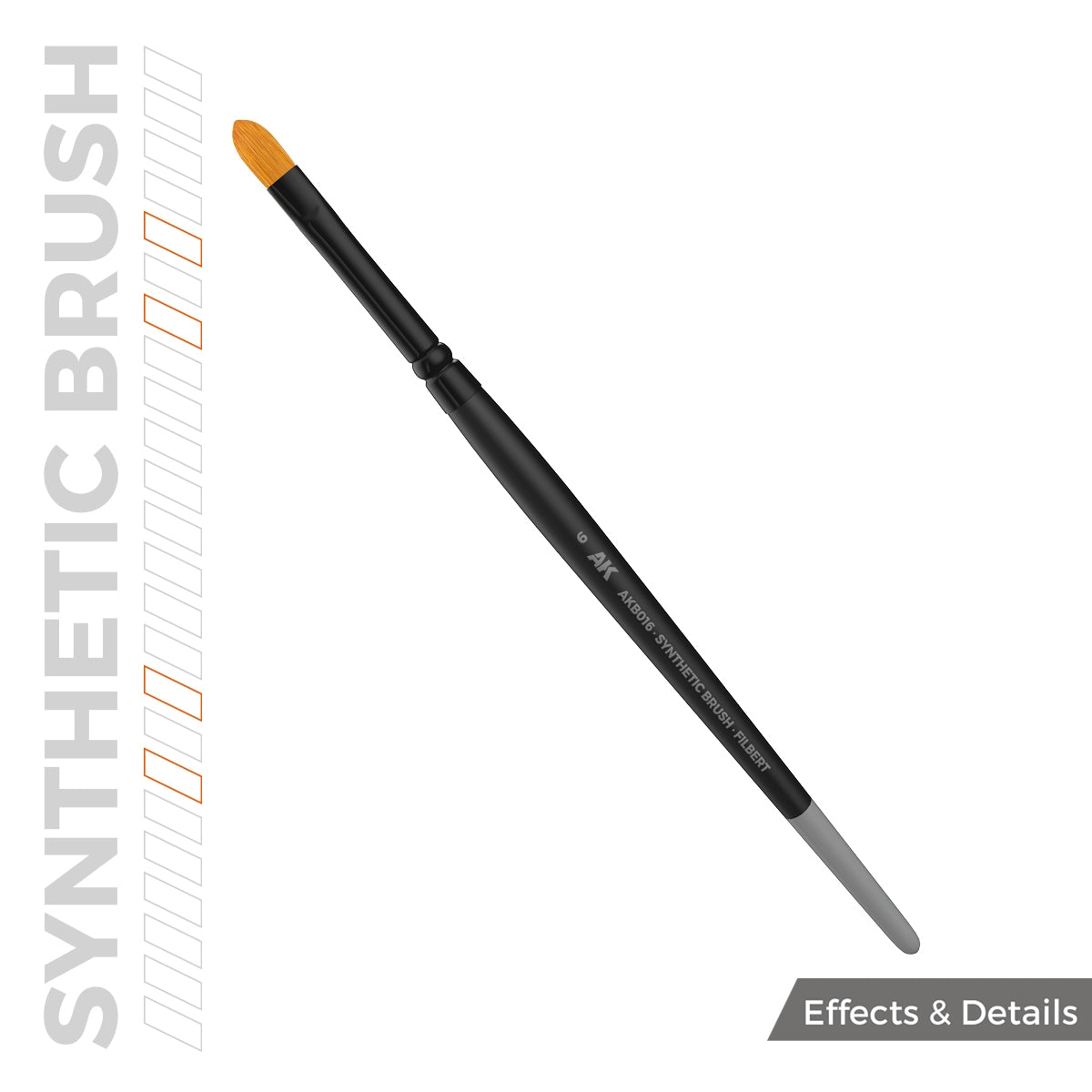 AK Interactive AKB016 AK SYNTHETIC BRUSH – FILBERT 6 – Bild 3