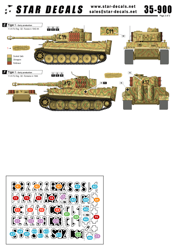 Star Decals 35-900 Tigers of Grossdeutschland 1/35 – image 2