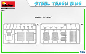 Miniart 35636 STEEL TRASH BINS 1/35 – zdjęcie 3