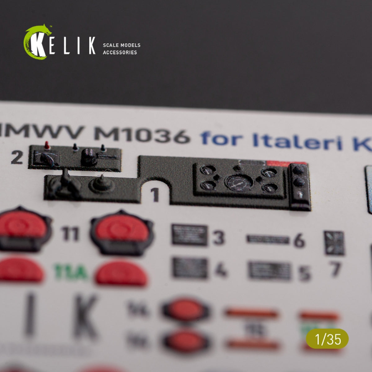 KELIK K35025 HUMVEE HMMWV M1036 with TOW Nato green version Interior 3D Decal for Italeri kit 1/35 – image 3