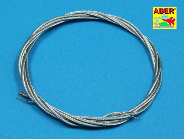 Câbles de remorquage en acier inoxydable Aber TCS13, 1,3 mm, 1 m de long