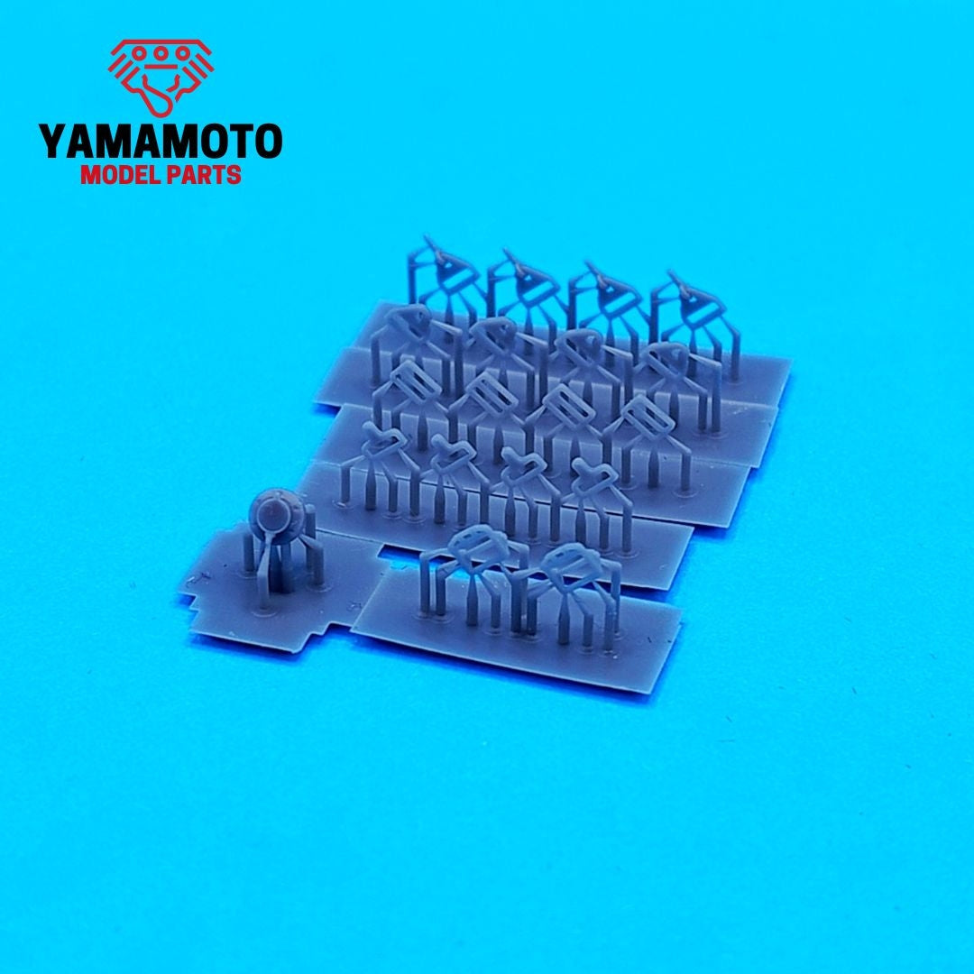 Yamamoto YMPTUN117 Racing Seatbelts 4 Points Set 2 - Blue &amp;amp; Green 1/24 – image 3