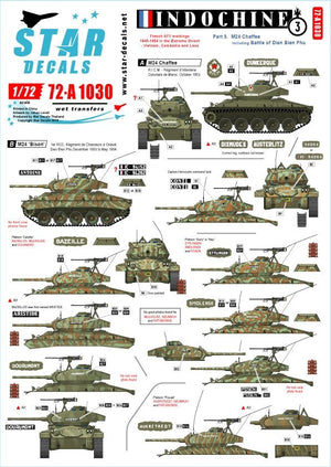 Star Decals 72-A1030 Indochine #2. M24 Chaffee / Bison 1/72