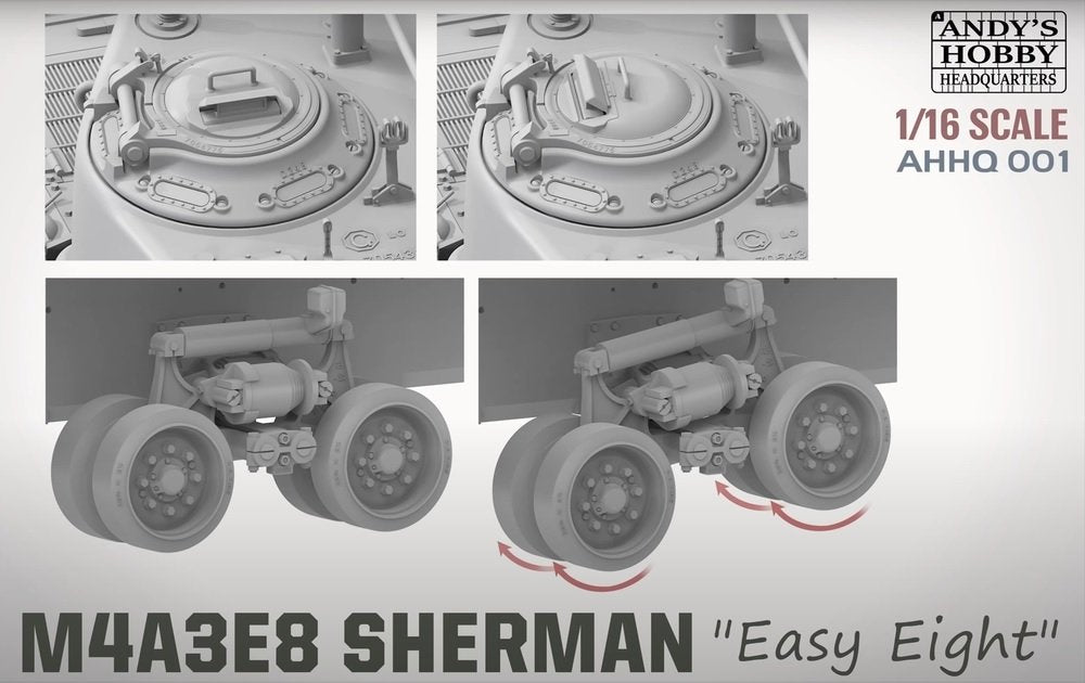 Andy&amp;#39;s Hobby Headquarters AHHQ-001 M4A3E8 Sherman &amp;quot;Easy Eight&amp;quot; 1/16 – Bild 4