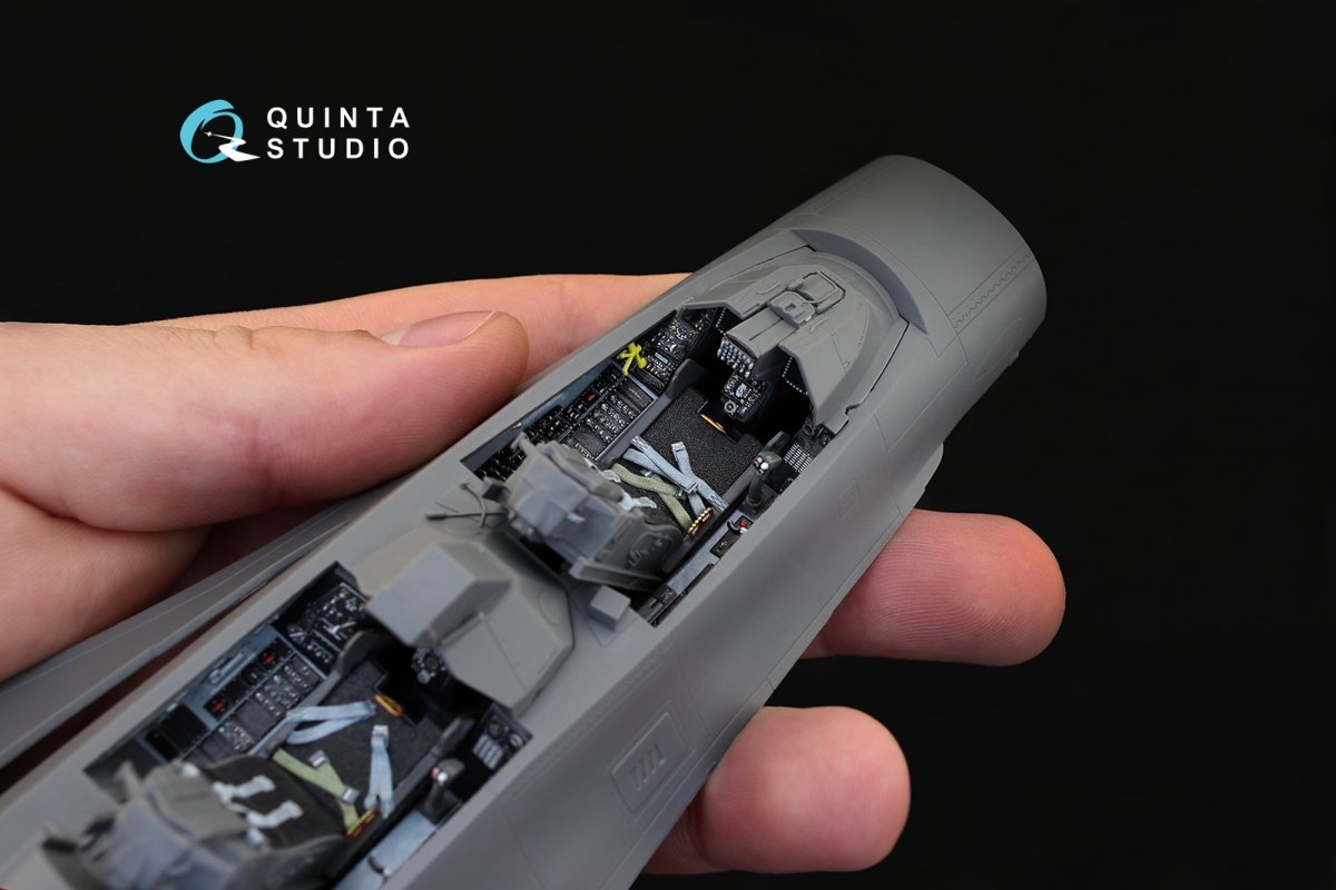 Quinta Studio QD32031 F-16I 3D-Printed &amp;amp; colored Interior on decal paper (for Academy kit) 1/32 – immagine 5
