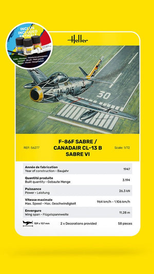 Heller 56277 F-86F SABER / CANADAIR CL-13 B SABER VI - Starter Kit 1/72 – Bild 7