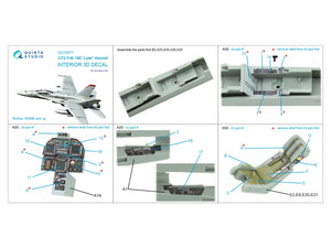 Quinta Studio QD72077 F/A-18C late 3D-Printed &amp;amp; colored Interior on decal paper (Academy) 1/72 – image 13