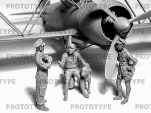 ICM 32025 CR. 42 Falco with Italian Pilots in tropical uniform 1/32 – imagen 5