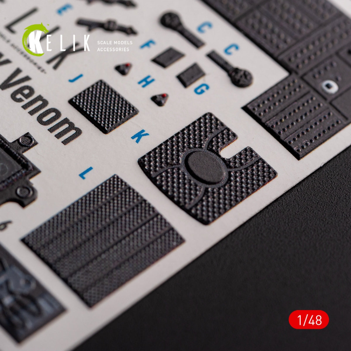 KELIK K48107 UH-1Y &amp;quot;Venom&amp;quot; - interior 3D decals for Zimi Model/KittyHawk kit 1/48 – obrázek 5