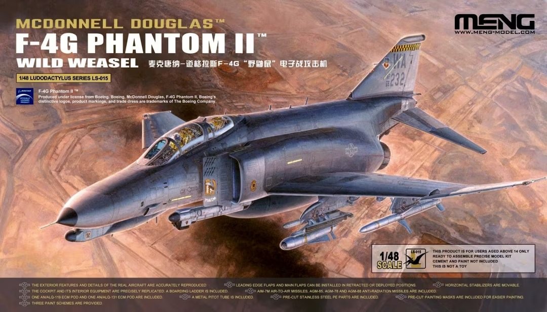 Meng LS-015 McDonnell Douglas F-4G Phantom II Wild Weasel 1/48
