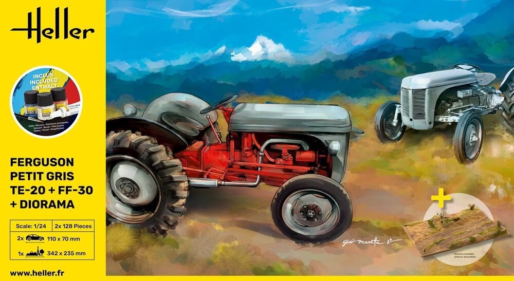 Heller 52326 Ferguson Petit Gris TE-20 + FF-30 + Diorama - Starter Kit 1/24 – image 2