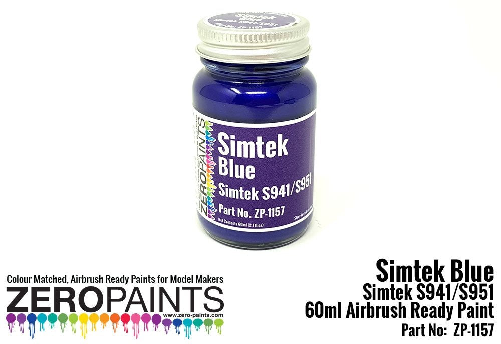 Zero Paints ZP-1157 Simtek F1 Blue Paint 60ml – Bild 2