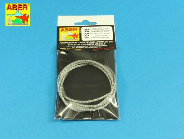 Aber TCS 25 Stainless Steel Towing Cables fi 2.5mm, 125 cm long – image 2