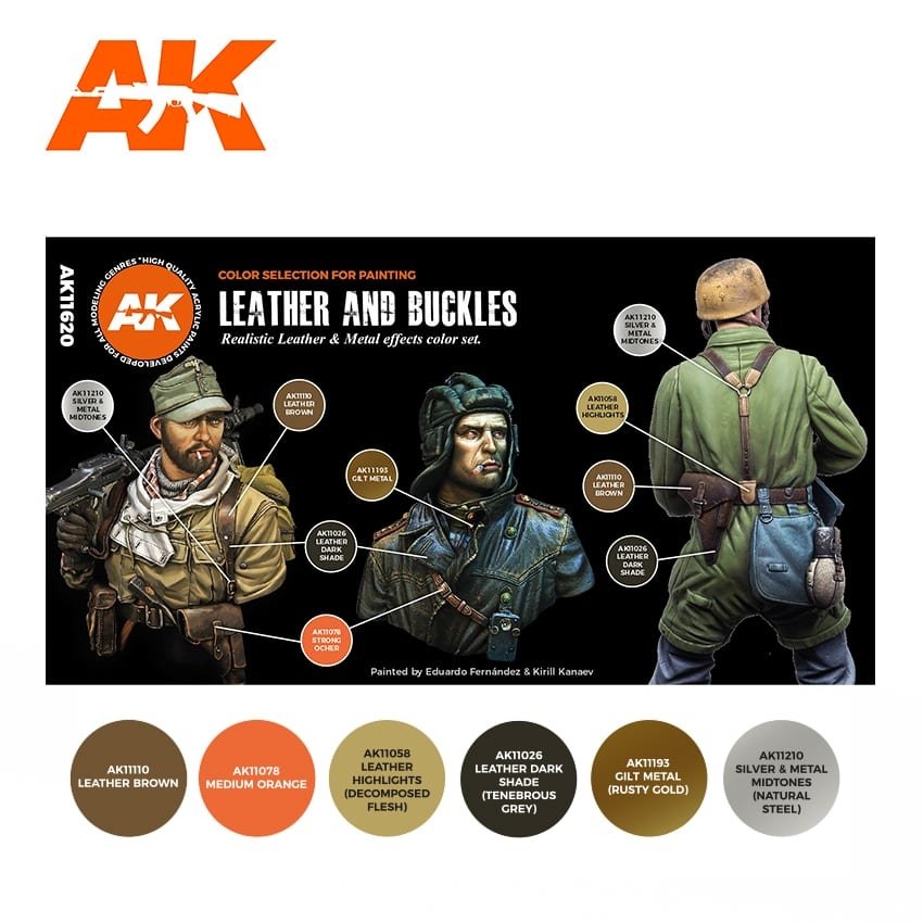 AK Interactive AK11620 LEATHER AND BUCKLES – obrázek 2