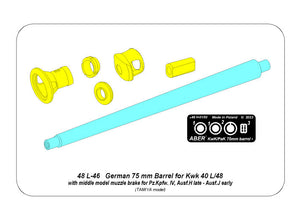 Aber 48L-46 German 75 mm Barrel for KwK 40 L/48 1/48 – image 10