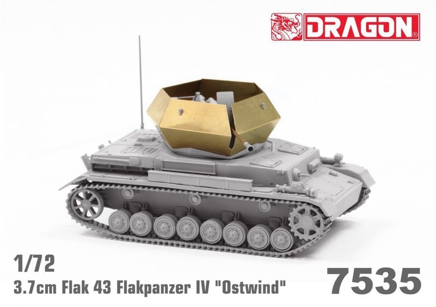 Dragon 7535 3.7cm FlaK 43 Flakpanzer IV &amp;quot;Ostwind&amp;quot; 1/72 – obrázek 7