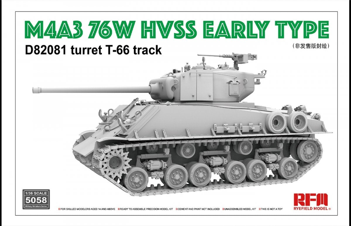 Rye Field Model 5058 M4A3 76W HVSS EARLY TYPE 1/35 – immagine 2