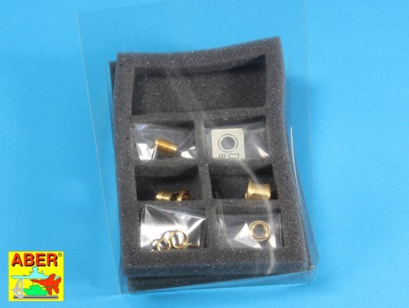 Aber 16L-09 Late muzzle brake for the barrel used on the late version of the Tiger I, King Tiger tank (Henschel turret) / Late muzzle brake used on German 8.8cm barrel Tiger I- late and Tiger II (Henschel turret) 1/16 – image 16
