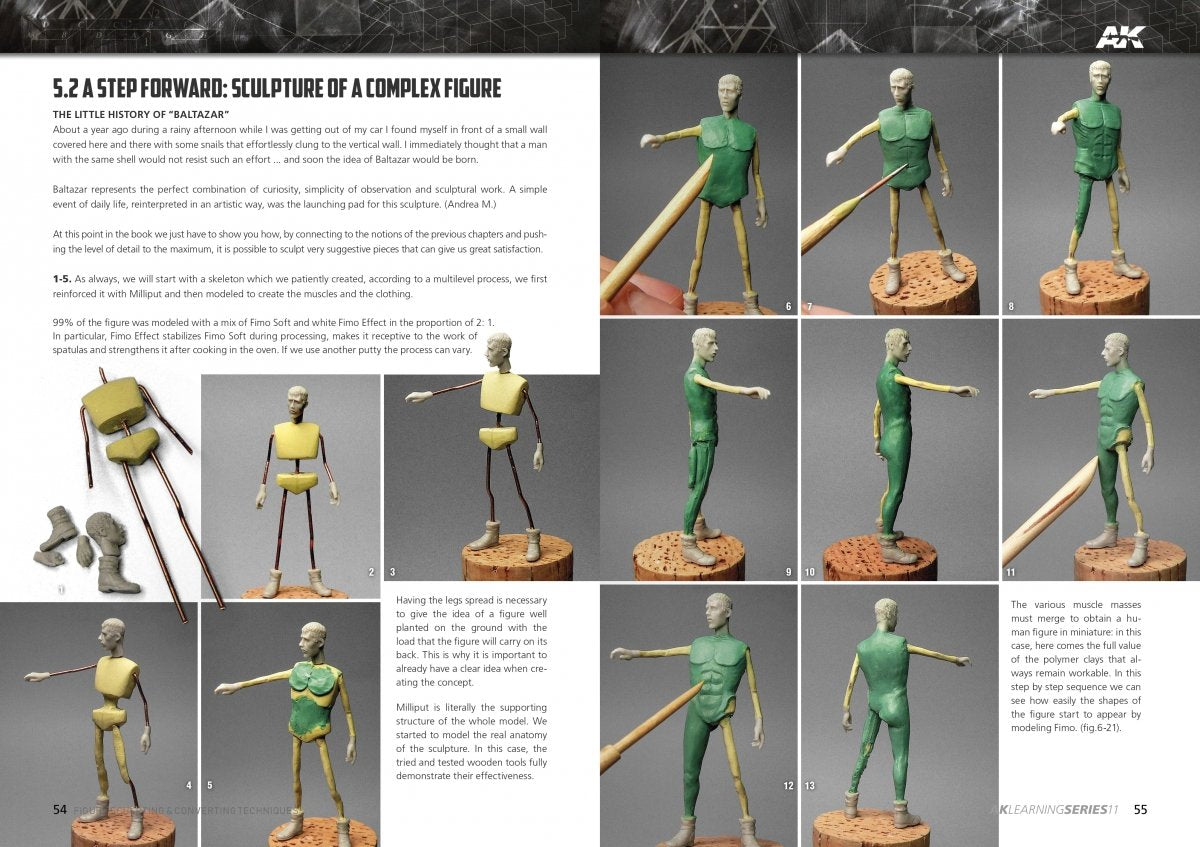 AK Interactive AK512 AK LEARNING 11: FIGURE SCULPTING &amp;amp; CONVERTING TECHNIQUES EN – obrázek 5