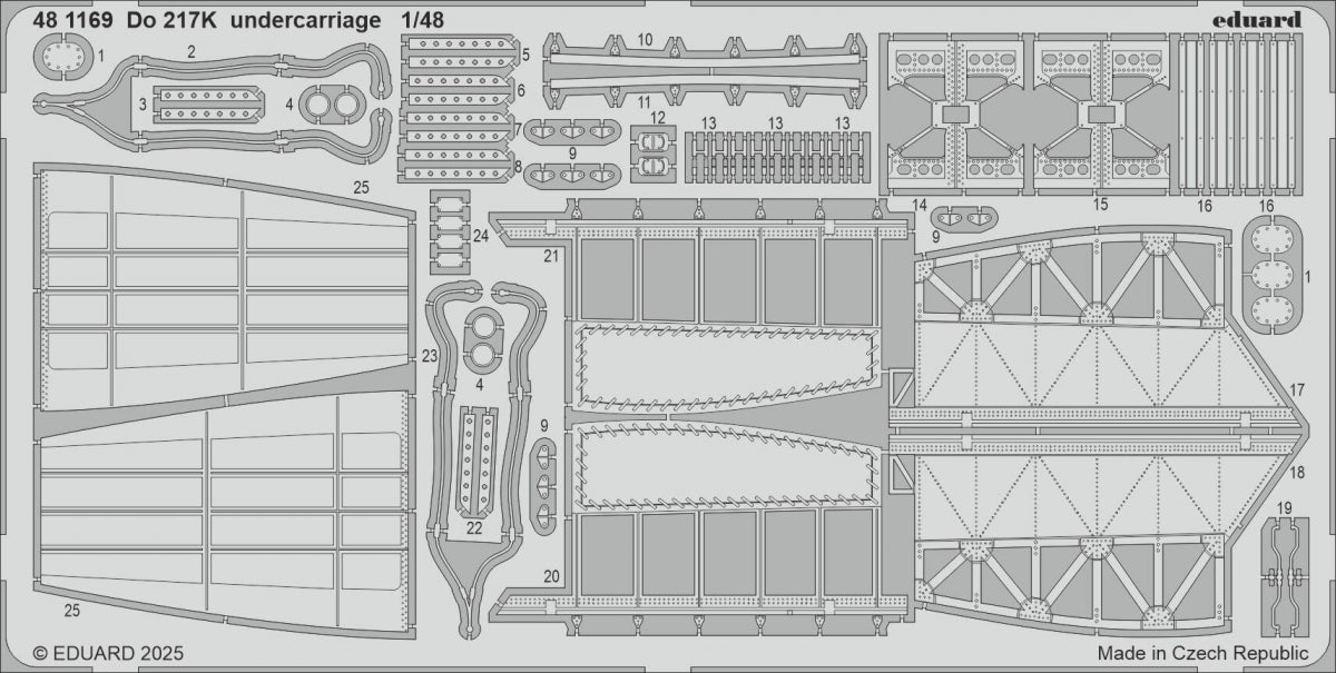 Eduard 481169 Do 217K undercarriage ICM 1/48
