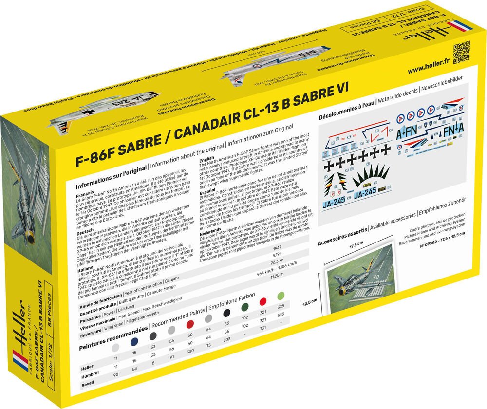 Heller 80277 F-86F SABER / CANADAIR CL-13 B SABER VI 1/72 – image 2
