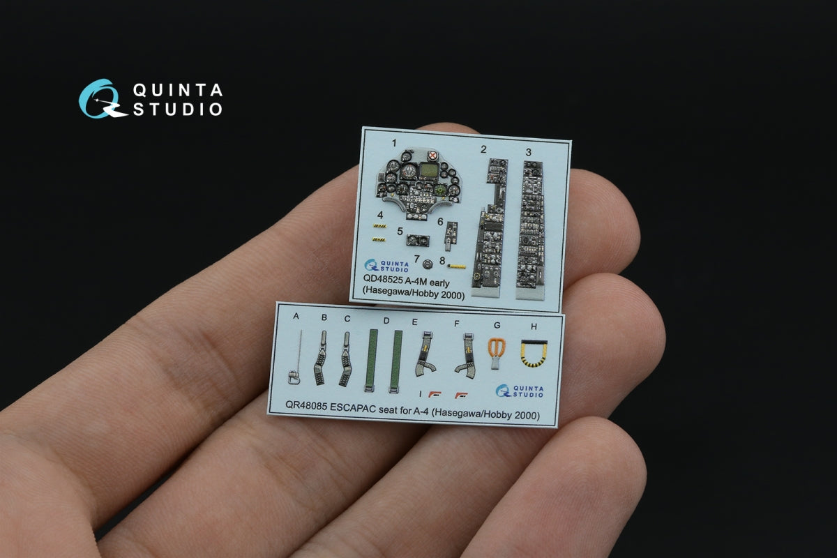 Quinta Studio QD48525 A-4M early 3D-Printed &amp;amp; colored Interior on decal paper (Hasegawa/Hobby2000) 1/48 – Bild 3
