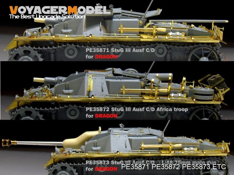 Voyager Model PE35884 WWII German StuG.III Ausf.A-D fenders for DRAGON 1/35 – zdjęcie 3
