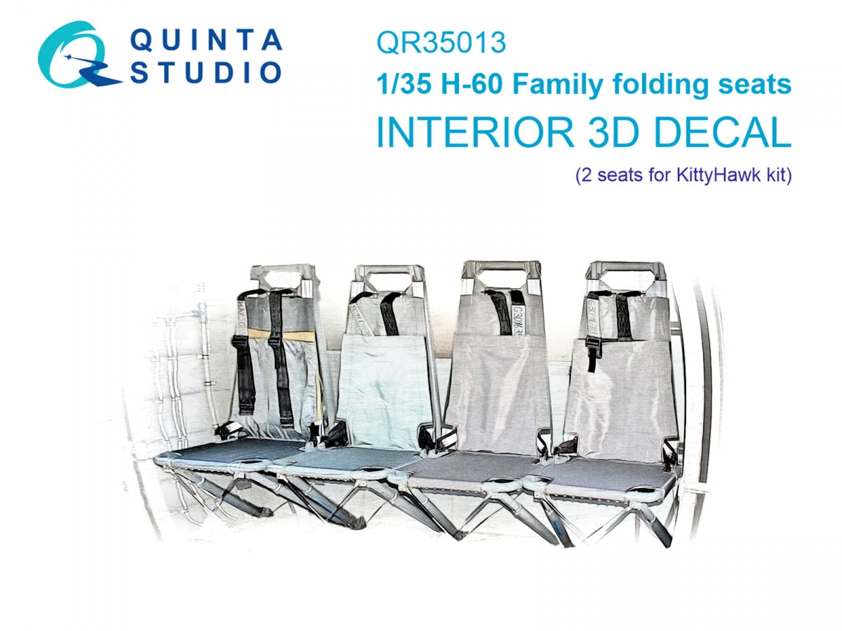 Quinta Studio QR35013 H-60 ​​Family folding seats (KittyHawk), 2 pcs 1/35