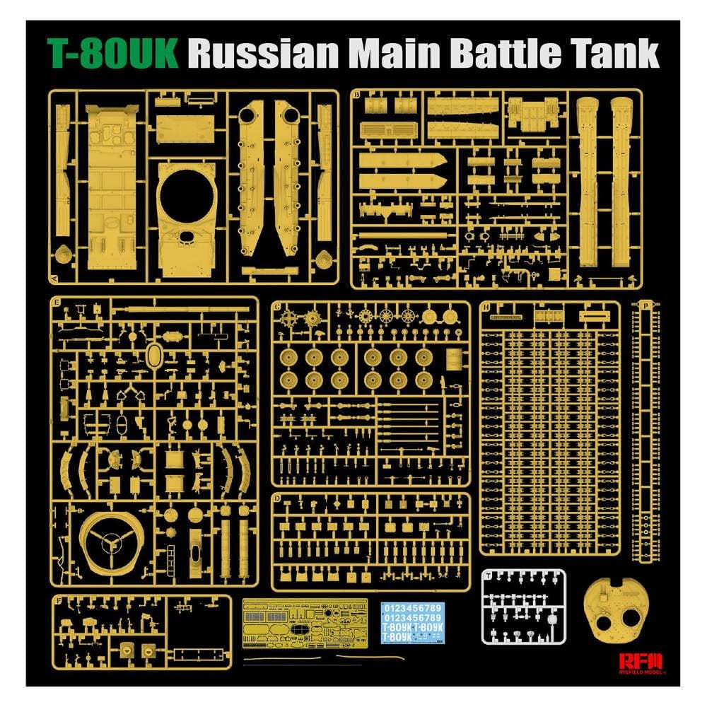 Rye Field Model 5115 Russian T-80UK Main Battle tank 1/35 – obrázek 2