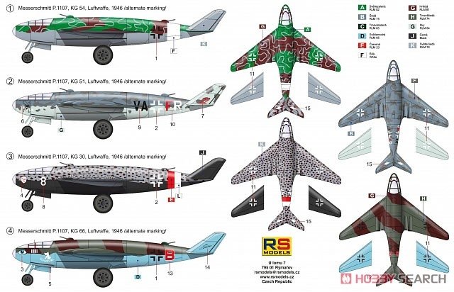 RS Models 92261 Me P.1107 Long range jet bomber 1/72 – Bild 7