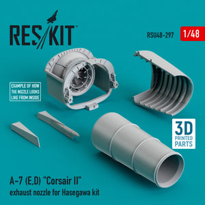 RESKIT RSU48-0297 A-7 (E,D) &amp;quot;CORSAIR II&amp;quot; EXHAUST NOZZLE FOR HASEGAWA KIT 1/48 – image 2